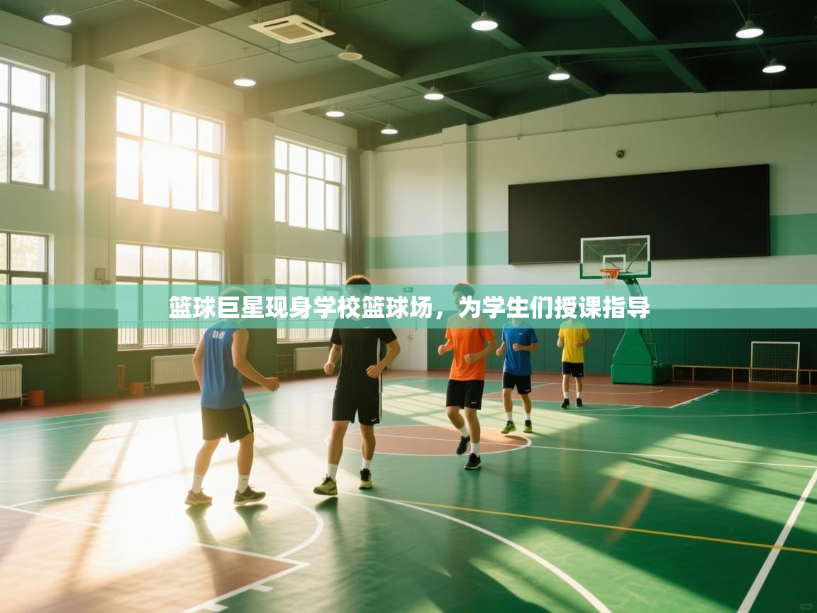 篮球巨星现身学校篮球场，为学生们授课指导  第1张