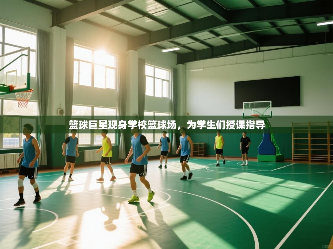 篮球巨星现身学校篮球场，为学生们授课指导  第2张